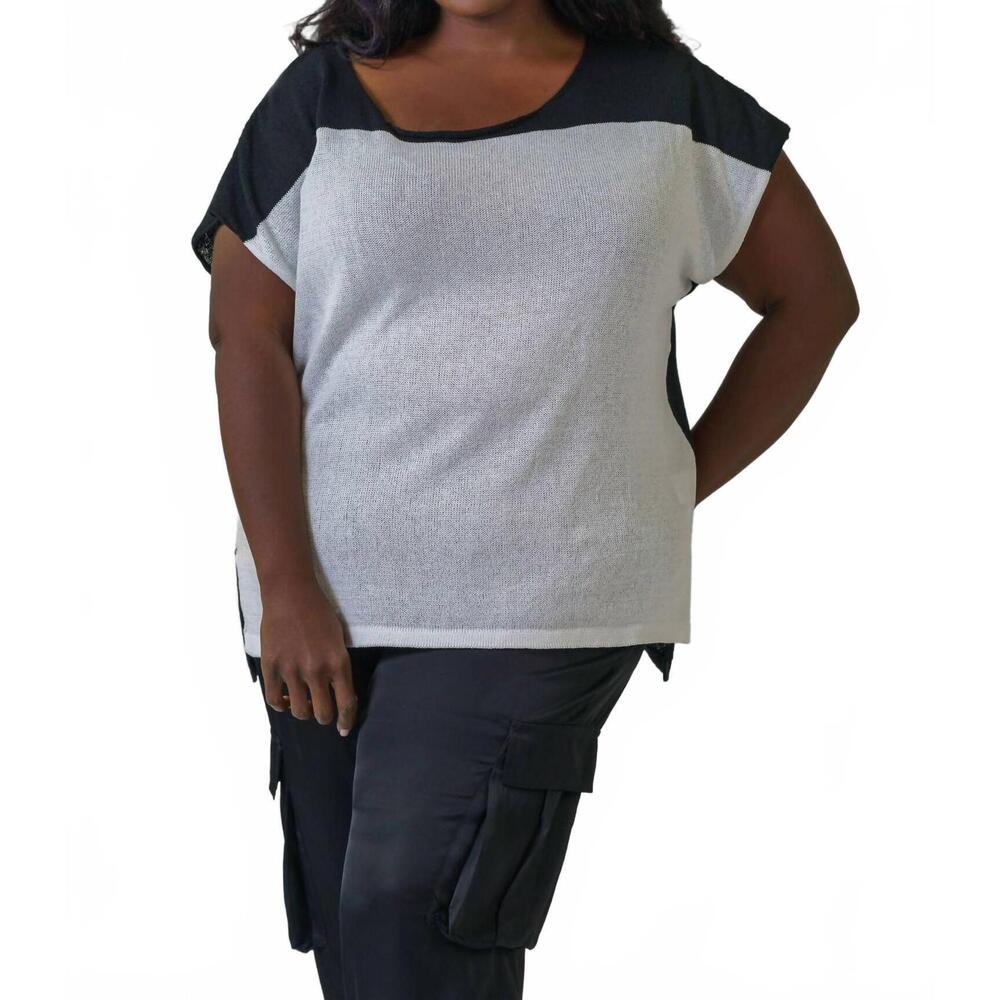 NEW MAT FASHION knitwear tee - plus size in white